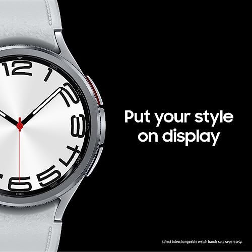 SAMSUNG Galaxy Watch 6 Classic 47mm LTE Smartwatch  Rotating Bezel  Fitness Tracker  Personalized HR Zones  Advanced Sleep Coaching  Heart Monitor  BIA Sensor for Health Insights  US  Silver  Renewed