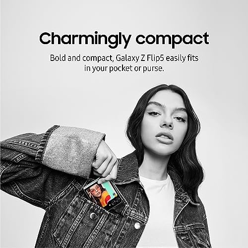 SAMSUNG Galaxy Z Flip 5 5G  US Version  256GB  Graphite   Unlocked  Renewed 