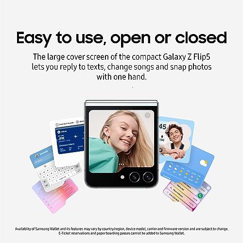 SAMSUNG Galaxy Z Flip 5 5G  US Version  256GB  Graphite   Unlocked  Renewed 