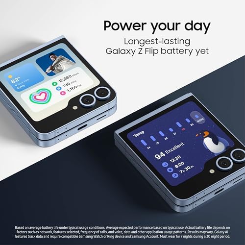 SAMSUNG Galaxy Z Flip 6 5G  US Version  512GB  Blue   Unlocked  Renewed