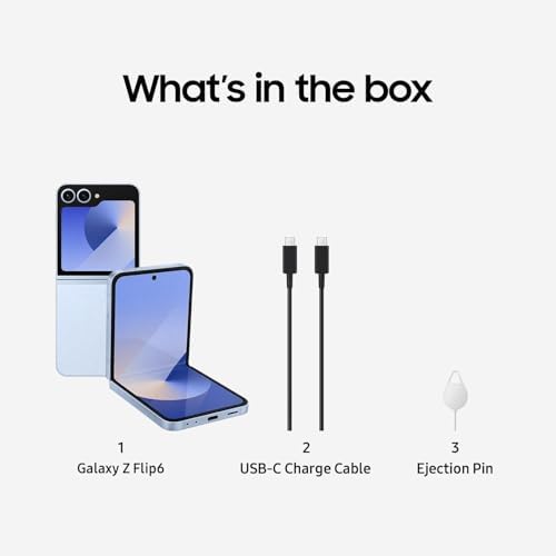 SAMSUNG Galaxy Z Flip 6 5G  US Version  512GB  Blue   Unlocked  Renewed