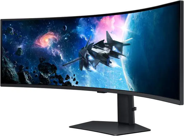 SAMSUNG Odyssey G9 49" DUAL QHD 2K 1440P 240Hz AMD FreeSync Premium Pro 1ms HDR1000 PBP PIP Curved Gaming Computer Monitor with Height Adjustable  Swivel & Tilt Stand LS49CG954ENXZA