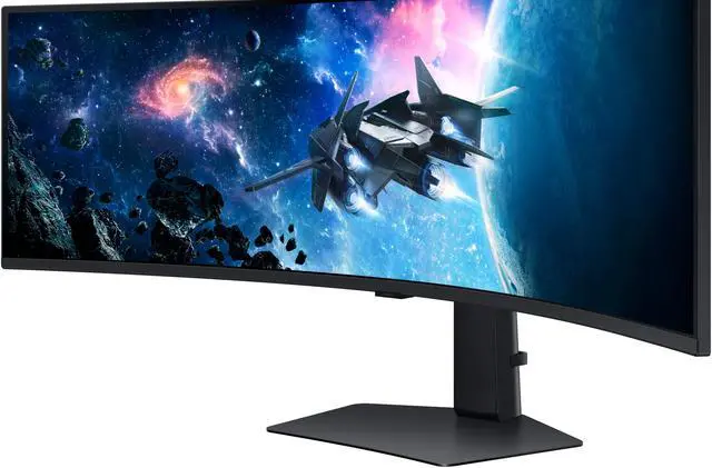 SAMSUNG Odyssey G9 49" DUAL QHD 2K 1440P 240Hz AMD FreeSync Premium Pro 1ms HDR1000 PBP PIP Curved Gaming Computer Monitor with Height Adjustable  Swivel & Tilt Stand LS49CG954ENXZA