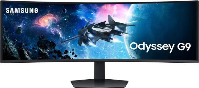 SAMSUNG Odyssey G9 49" DUAL QHD 2K 1440P 240Hz AMD FreeSync Premium Pro 1ms HDR1000 PBP PIP Curved Gaming Computer Monitor with Height Adjustable  Swivel & Tilt Stand LS49CG954ENXZA