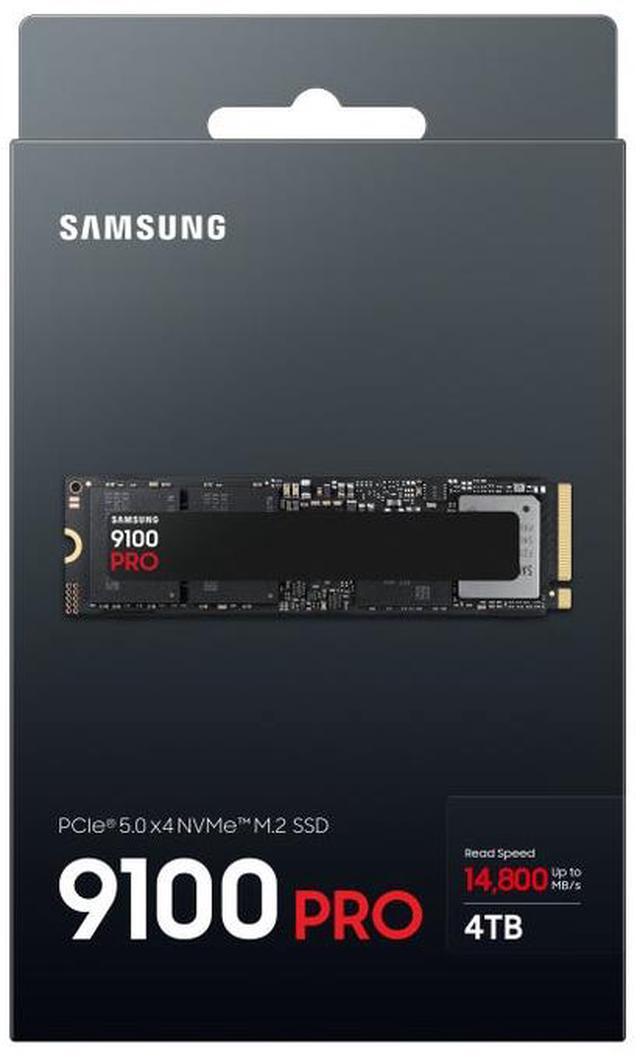 SAMSUNG SSD 9100 PRO 4TB  PCIe 5 0x4 M 2 2280  Seq  Read Speeds Up to 14 800MB/s  Best for AI Computing  Gaming  and Heavy Duty Workstations  MZ VAP4T0B/AM