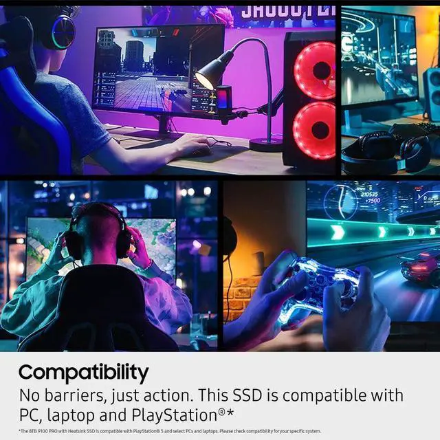 SAMSUNG SSD 9100 PRO with Heatsink 2TB  PCIe 5 0x4 M 2 2280  Seq  Read Speeds Up to 14 800/13 400 MB/s  Best for AI Computing  Gaming  and Heavy Duty Workstations  MZ  VAP2T0CW