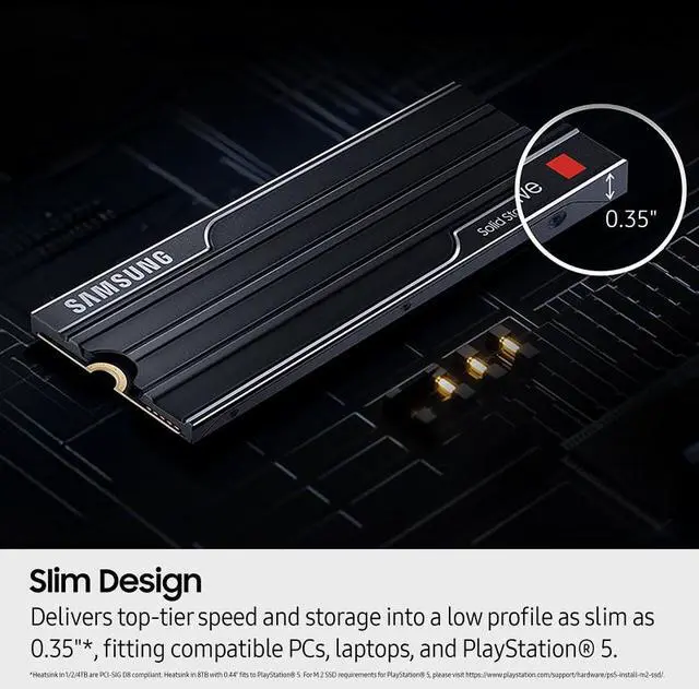 SAMSUNG SSD 9100 PRO with Heatsink 2TB  PCIe 5 0x4 M 2 2280  Seq  Read Speeds Up to 14 800/13 400 MB/s  Best for AI Computing  Gaming  and Heavy Duty Workstations  MZ  VAP2T0CW