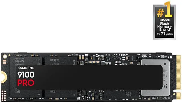 SAMSUNG SSD 9100 PRO 1TB  PCIe 5 0x4 M 2 2280  Seq  Read Speeds Up to 14 800MB/s  Best for AI Computing  Gaming  and Heavy Duty Workstations  MZ  VAP1T0B/AM 