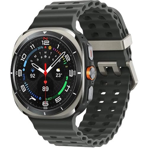 SAMSUNG Watch 7 Ultra LTE Ai  47mm  SM L705F Latino Version  Tmobile Mint Tello Global   Sleep Fitness Tracker  GPS  Titanium Silver/Black Band