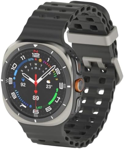 SAMSUNG Watch 7 Ultra LTE Ai  47mm  SM L705F Latino Version  Tmobile Mint Tello Global   Sleep Fitness Tracker  GPS  Titanium Silver/Black Band 