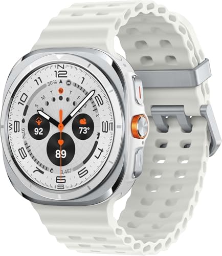 SAMSUNG Watch 7 Ultra LTE Ai  47mm  SM L705F Latino Version  Tmobile Mint Tello Global   Sleep Fitness Tracker  GPS  Titanium Silver/Black Band 