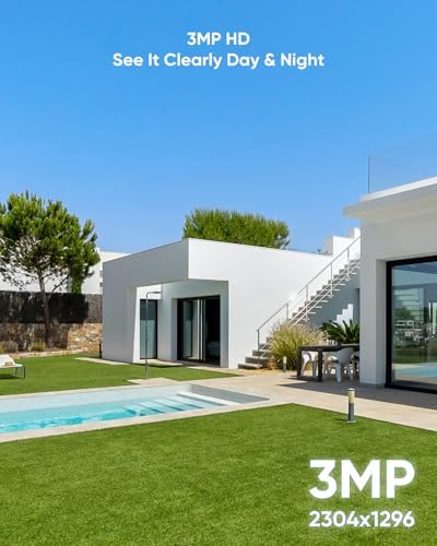 SANNCE 2K 3MP PoE Security System  8CH 6MP Surveillance NVR with 4PCS 3MP HD Weatherproof Dome Cameras with H 265 Video Compression  Smart IR LED  APP Push Alert  Remote Access  1TB HDD 