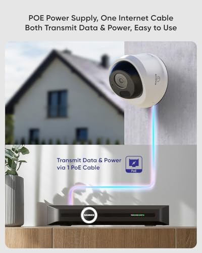 SANNCE 2K 3MP PoE Security System  8CH 6MP Surveillance NVR with 4PCS 3MP HD Weatherproof Dome Cameras with H 265 Video Compression  Smart IR LED  APP Push Alert  Remote Access  1TB HDD 