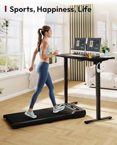 SANODESK Electric Standing Desk 79 x 32 Inches Height Adjustable Stand Up w/6 Button Ergonomic Computer Desk with Splice Board for Home Office  Black Frame   Black Tabletop