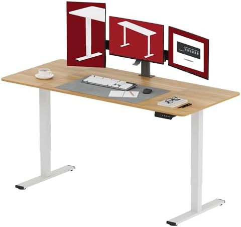 SANODESK Electric Standing Desk 79 x 32 Inches Height Adjustable Stand Up w/6 Button Ergonomic Computer Desk with Splice Board for Home Office  Black Frame   Black Tabletop