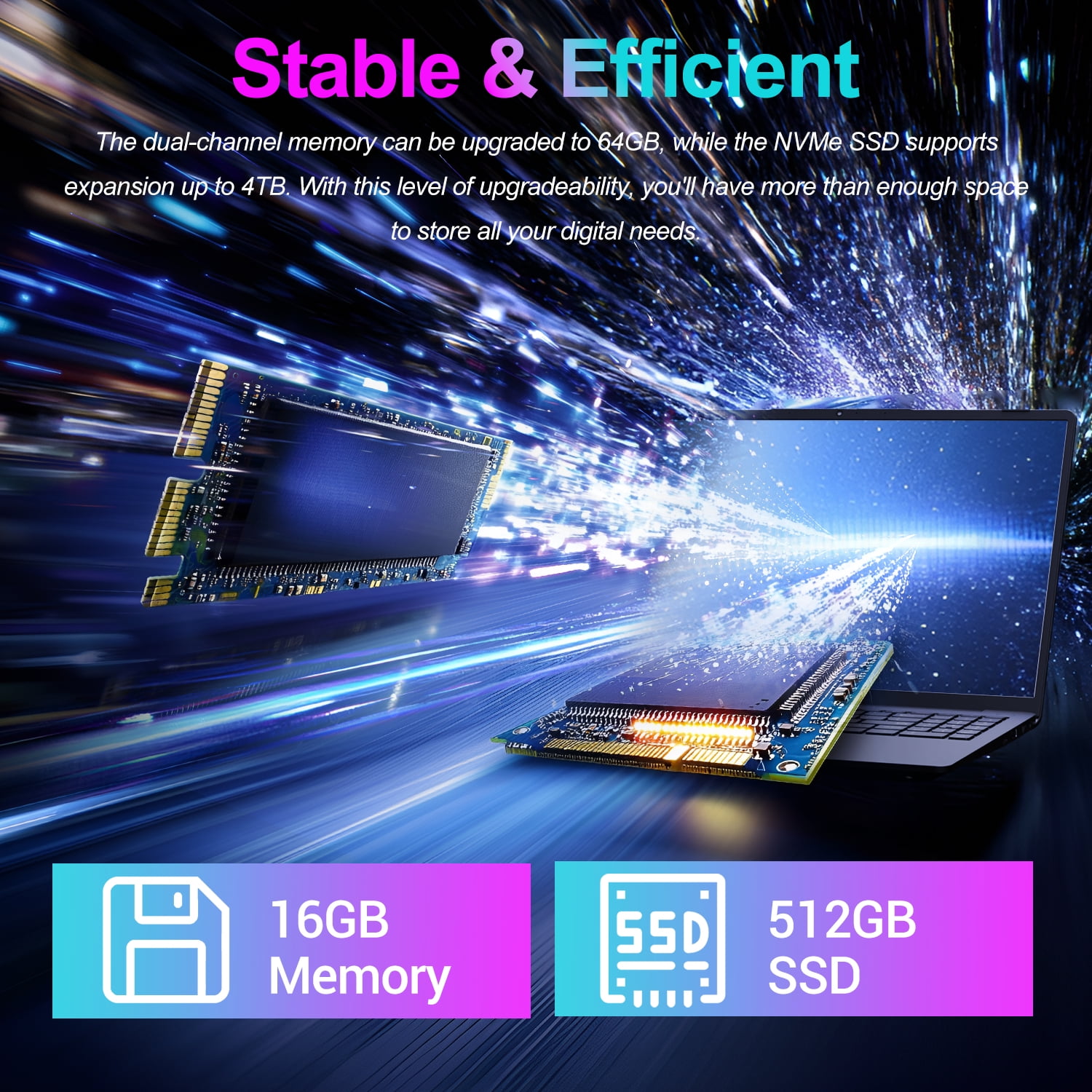 SANPTENT Gaming Laptop 16 inch 2 5K  AMD Ryzen 7 6800H  16GB DDR5 RAM  512GB SSD  AMD Radeon Graphics  WiFi 6  Backlit KB  Fingerprint  Win 11 Pro with Microsoft Office