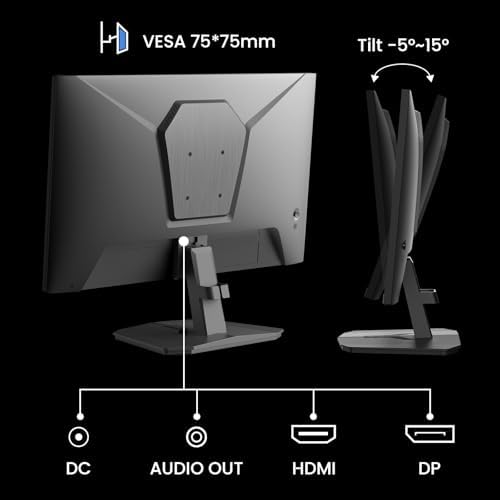 SANSUI 24 Inch Gaming Monitor 160Hz FHD 1080P Computer Monitor  FreeSync 1ms 4000 1 Contrast  HDMI DP Ports VESA Support Eye Care Monitor for Gaming Office  HDMI Cable Included ES G24F4M 
