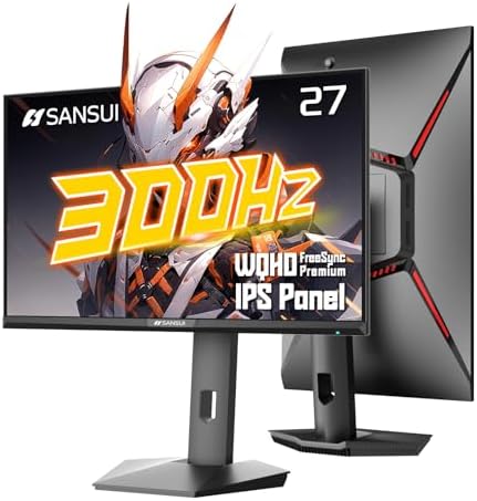 SANSUI 32 Inch Curved Gaming Monitor WQHD 2560 x 1440 180Hz Curved 1500R  Fast VA 1ms OD   HDR  300nits  sRGB 125   DCI P3 95   FreeSync  HDMI x2  DP1 4x2 DP Cable Included 