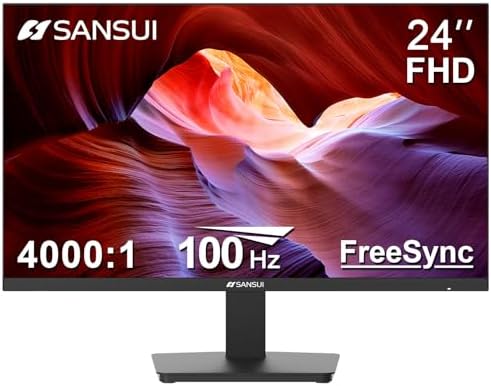 SANSUI 32 Inch Curved Gaming Monitor WQHD 2560 x 1440 180Hz Curved 1500R  Fast VA 1ms OD   HDR  300nits  sRGB 125   DCI P3 95   FreeSync  HDMI x2  DP1 4x2 DP Cable Included 