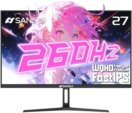 SANSUI 34 Inch Curved Gaming Monitor UWQHD 3440 x 1440 Up to 165Hz Curved 1500R   PIP/PBP  1ms MPRT   HDR  300nits  sRGB 125   DCI P3 95  FreeSync HDMIx2 DP1 4 x2  DP Cable Included 