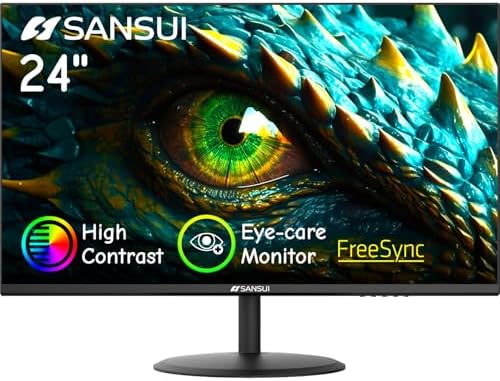 SANSUI 34 Inch Curved Gaming Monitor UWQHD 3440 x 1440 Up to 165Hz Curved 1500R   PIP/PBP  1ms MPRT   HDR  300nits  sRGB 125   DCI P3 95  FreeSync HDMIx2 DP1 4 x2  DP Cable Included 