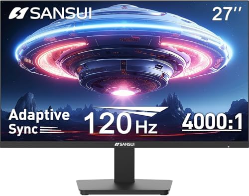 SANSUI 34 Inch Curved Gaming Monitor UWQHD 3440 x 1440 Up to 165Hz Curved 1500R   PIP/PBP  1ms MPRT   HDR  300nits  sRGB 125   DCI P3 95  FreeSync HDMIx2 DP1 4 x2  DP Cable Included 