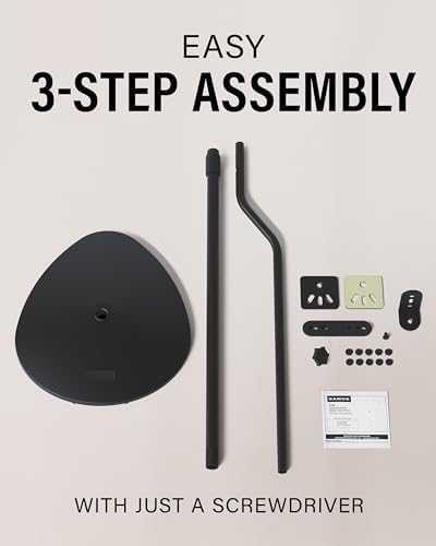 SANUS Par de soportes para altavoces de satélite y estantería de hasta 3.5 libras - Ajuste de altura de 10 pulgadas - Incluye soporte en forma de L y adaptador de ojo de cerradura para compatibilidad