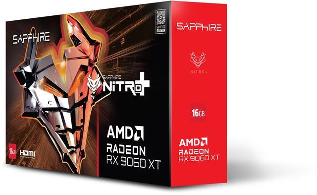 SAPPHIRE NITRO  Radeon RX 9060 XT 16GB GDDR6 PCI Express 5 0 x16 ATX Graphics Card 11350 01 20G