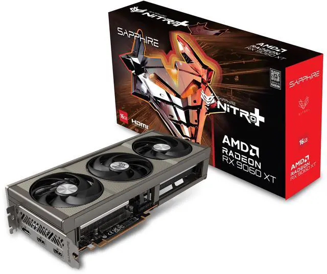 SAPPHIRE NITRO  Radeon RX 9060 XT 16GB GDDR6 PCI Express 5 0 x16 ATX Graphics Card 11350 01 20G