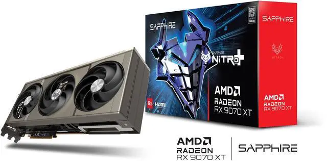Tarjeta gráfica SAPPHIRE NITRO+ Radeon RX 9070 XT 16 GB GDDR6 PCI Express 5.0 x16 ATX 11348-01-20G
