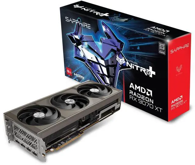 SAPPHIRE NITRO  Radeon RX 9070 XT 16GB GDDR6 PCI Express 5 0 x16 ATX Graphics Card 11348 01 20G