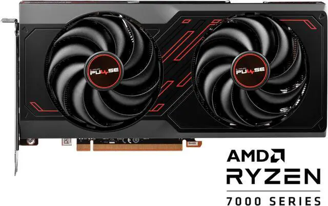 SAPPHIRE PULSE Radeon RX 7600 8GB GDDR6 PCI Express 4 0 x8 ATX Graphics Card 11324 01 20G