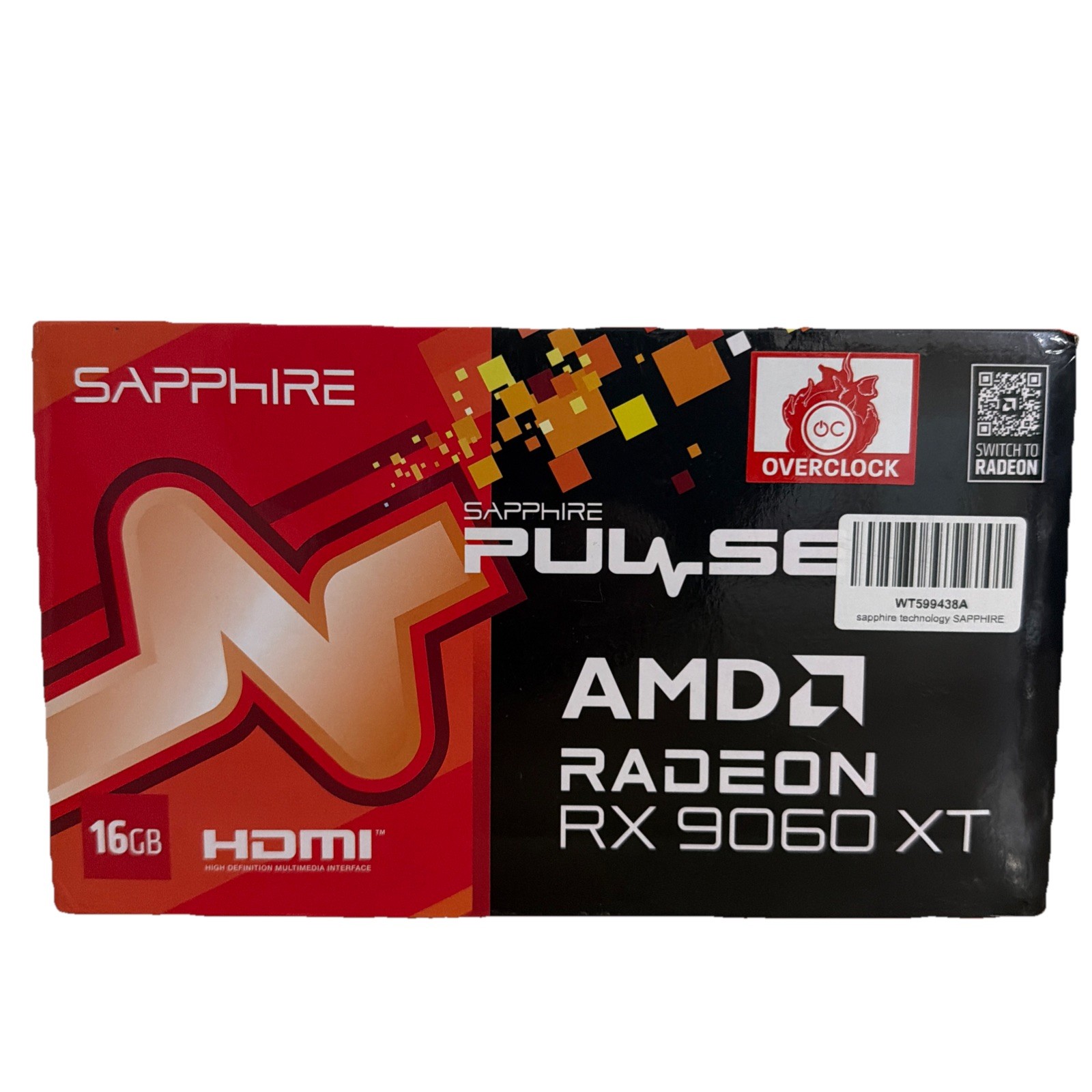 SAPPHIRE PULSE Radeon RX 9060 XT 16GB GDDR6 PCI Express 5 0 x16 ATX Graphics Car