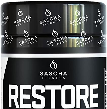 SASCHA FITNESS Cortisol Night Support Pills   Metabolism & Hormonal Balance   Promotes Quality Sleep   Restore   Vegan Weight Loss Supplement   120 Natural Capsules