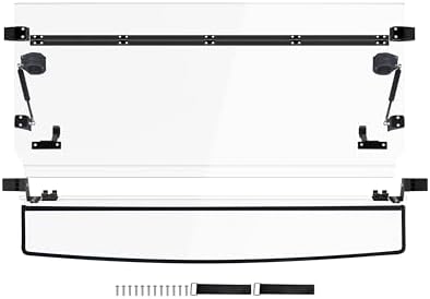 SAUTVS 3 IN 1 Flip Up Windshield for CFMOTO UFORCE 1000/1000 XL 2019 2026 Accessories  Clear 1/5 Hard Coated Polycarbonate Front Flip Windscreen Window  Can be Closed  Vented or Fully Open