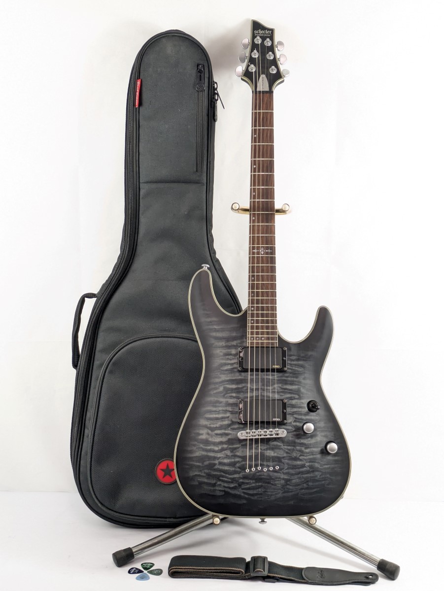 SCHECTER Diamond Series PLATINUM C 1 See Thru Black Satin  STBLS  w/  EC2037247 