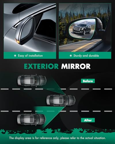 SCITOO Side View Mirrors Fit For 1995 For Jeep Wrangler 1997 2002 For Jeep Wrangler 1987 1994 For Jeep Wrangler Models with Half Door Manual Folding No Heated CH1320102 CH1321102 Pair Mirrors