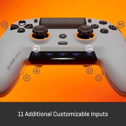 SCUF OMEGA PS5 Wireless Performance Controller   Officially Licensed  11 Custom Inputs  Instant Triggers  Low Latency  TMR Durable Thumbsticks   Windows PC Compatible   Light Gray