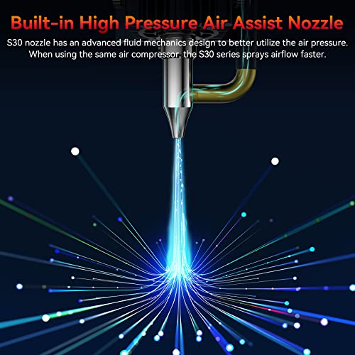 SCULPFUN S30 Laser Engraver with Automatic Air Assistant  Laser Output Power 5W  for Wood Leather Acrylic Leather  410   400mm Extendable Working Area