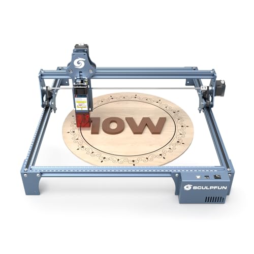 SCULPFUN S9 Pro 10W Laser Engraver  0 06mm High Precision Laser Engraving Machine  Up to 20mm Wood 15mm Acrylic Laser Cutter  Laser Engraver Machine for Wood Metal Acrylic Leather