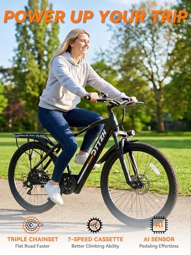SD26 Electric Bike for Adult with NFC Unlock  25MPH Peak 750W Ebike with 48V 13Ah & 60 Miles Max Range  26 Commuter E MTB for Men Women  UL 2849 Certified