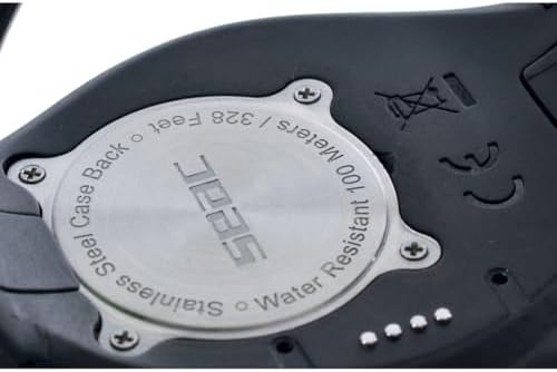SEAC Action HR  High Resistance Dive Computer with Scuba and Freediving Mode  Dive Logbook  Dive Planner  Safety Alarms  HR Black/Red