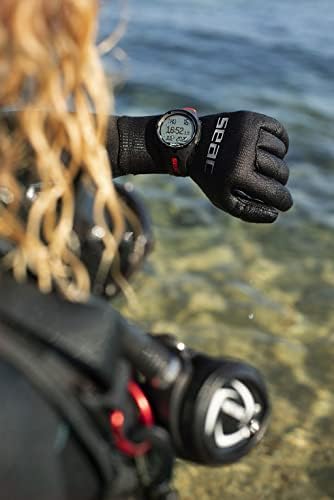 SEAC Action HR  High Resistance Dive Computer with Scuba and Freediving Mode  Dive Logbook  Dive Planner  Safety Alarms  HR Black/Red