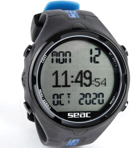 SEAC Action HR  High Resistance Dive Computer with Scuba and Freediving Mode  Dive Logbook  Dive Planner  Safety Alarms  HR Black/Red