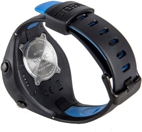 SEAC Action HR  High Resistance Dive Computer with Scuba and Freediving Mode  Dive Logbook  Dive Planner  Safety Alarms  HR Black/Red