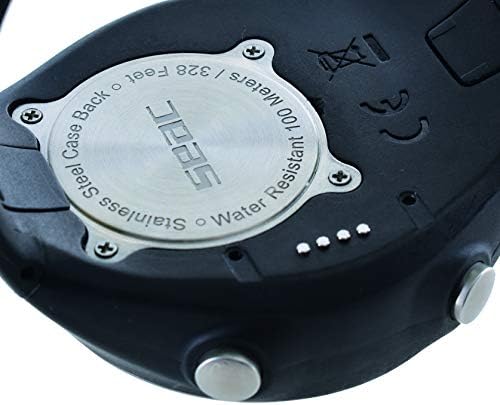 SEAC Action HR  High Resistance Dive Computer with Scuba and Freediving Mode  Dive Logbook  Dive Planner  Safety Alarms  HR Black/Red