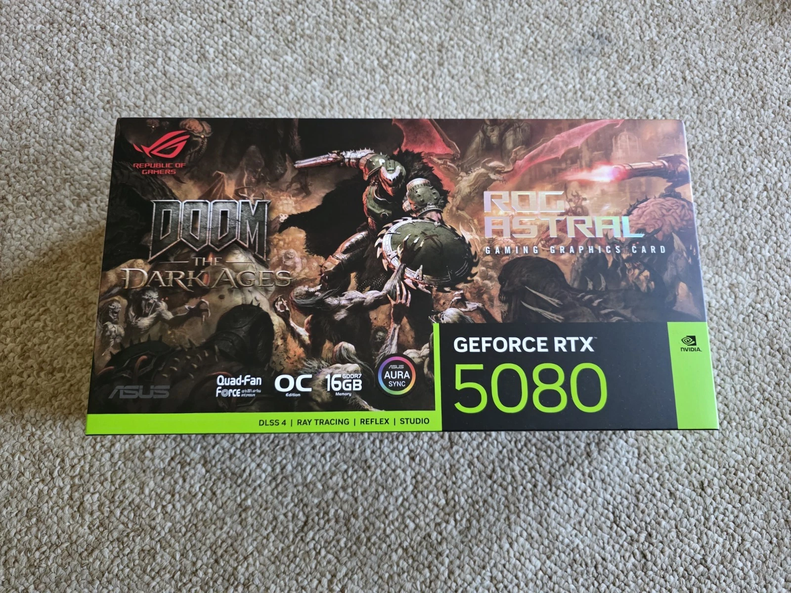 SELLADO/EN MANO RTX 5080 Doom: The Dark Ages LE 1/666 ROG Astral GeForce GPU