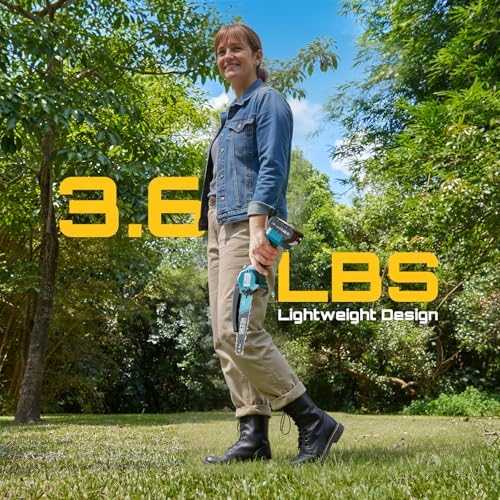 SEESII Mini Chainsaw 8 inch Cordless Chainsaw w/ 2pcs 2000mAh Batteries Oiler System & Replacement Chain Handheld Chain Saw w/Safety Lock Battery Powered Chain saw for Wood Tree Cutting CH820