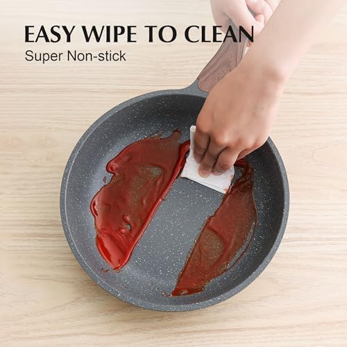 SENSARTE Nonstick Cookware Set 13 Piece  Non Stick Pots and Pans Set with Swiss Granite Coating  Healthy Kitchen Cooking Set  Stay Cool Handles  Induction Compatible  PFOA/PFOS Free