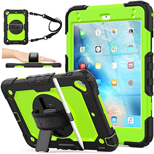 SEYMAC stock Case for iPad  A16  11th/10th Generation 11/10 9 2025/2022  Full Body Drop Protection Case with Screen Protector &360  Rotate Hand Strap/Stand  Black
